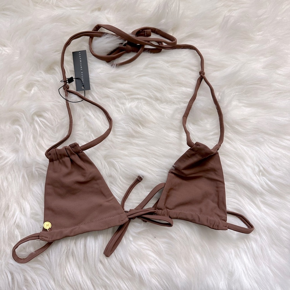 Aurelia Brown Bikini Top